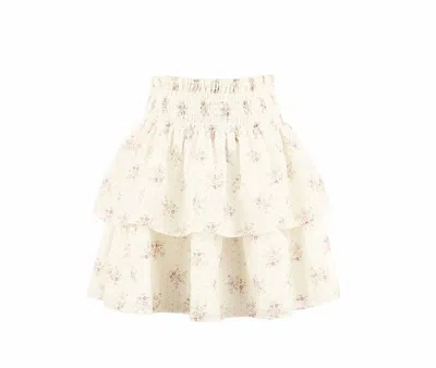 Gabby Kids' Girls Audrey Floral Skirt In Ivory With Flowers In White