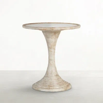 Gabby Gloria Side Table In Antique Goldleaf,silver Leafed