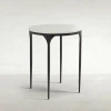 Gabby Hart End Table In Marbre White
