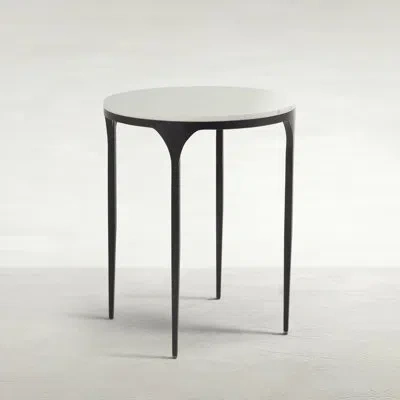 Gabby Hart End Table In Marbre White