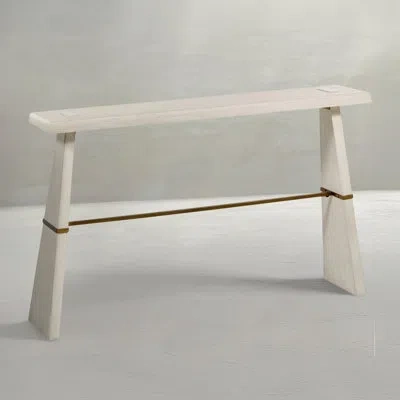 Gabby Havana 52" Solid Wood Console Table In Antique White