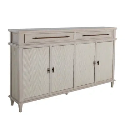 Gabby Isaac Long Cabinet - White In Cerused White|sesame White