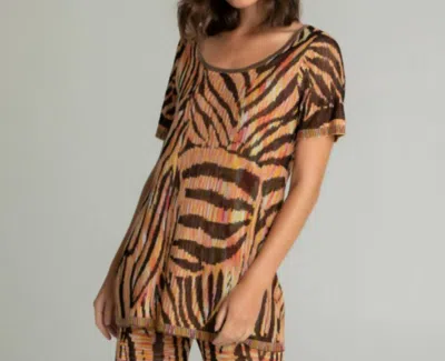 Gabby Isabella Animal Print Tunic In Tiger In Multi