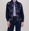 Gabby Isabella Embroidered Denim Jacket In Multi