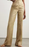 Gabby Isabella Pleated Wide Leg Pant In Gold