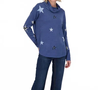 Gabby Isabella Star Sweater In Denim Blue