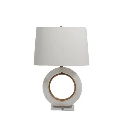 Gabby Janelle 26.5" Antique Brass/white/clear Table Lamp
