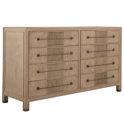 Gabby Jordan 60'' W 8 - Drawer Dresser In Blonde Natural|brushed Bronze;cerused Na