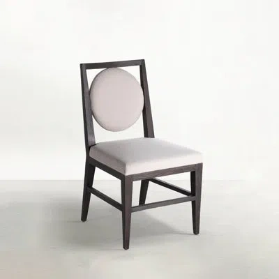 Gabby Josy Fabric King Louis Back Side Chair In Cerused Ash/ivory Beige