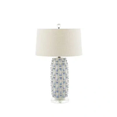 Gabby Kelly 30.5" Table Lamp In Blue,white;blue