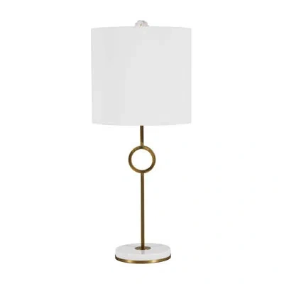 Gabby Kerry 35" Table Lamp In White,matte Antique Brass