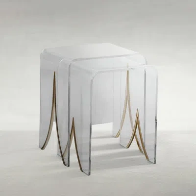 Gabby Magnolia Sled Nesting Tables In Clear