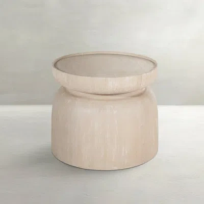 Gabby Marta Solid Wood Pedestal End Table