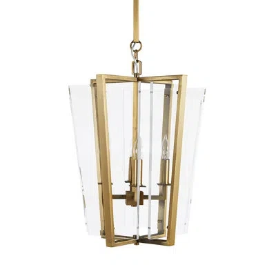 Gabby Melissa Light Latern Square / Rectangle Chandelier In Matte Antique Brass