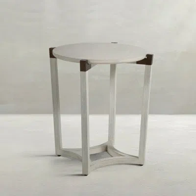 Gabby Mills Side Table In White Wood