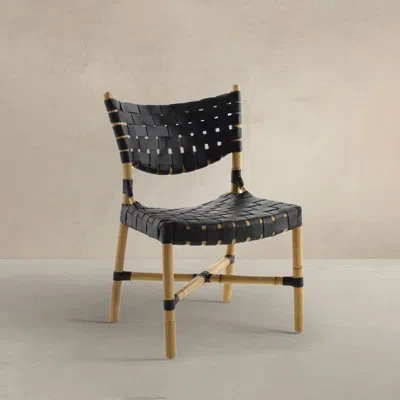Gabby Morrison Upholstered Side Chair In Natural; Black