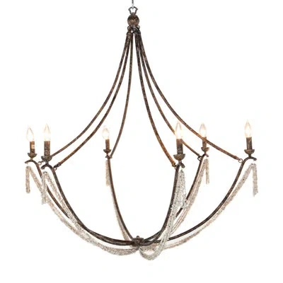 Gabby Nakita 6 - Light Candle Style Chandelier In Rust Brown