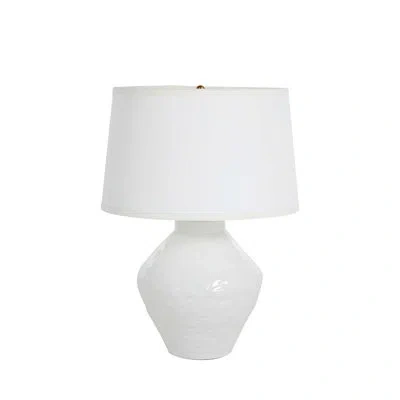 Gabby Osborn 26" Textured White/antique Brass Table Lamp