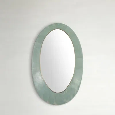 Gabby Oval Mirror In Teal