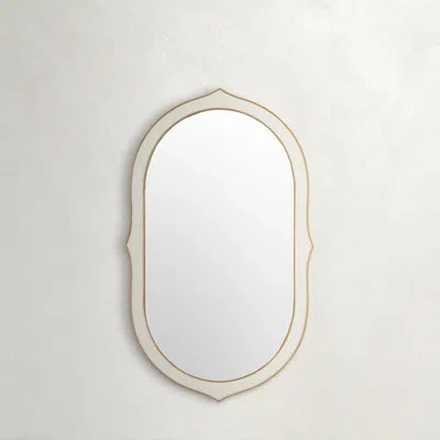 Gabby Oval Mirror In White