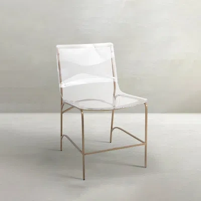 Gabby Penelope Side Chair In Clear In Gold