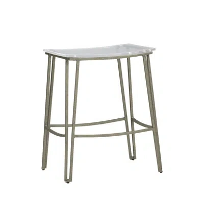 Gabby Pierce 24" Counter Stool In Antique Silver