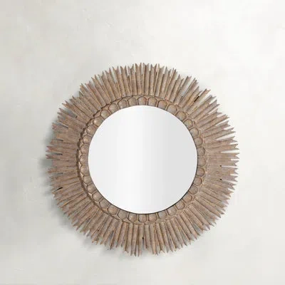 Gabby Ramona Industrial Accent Mirror In Antique Gold