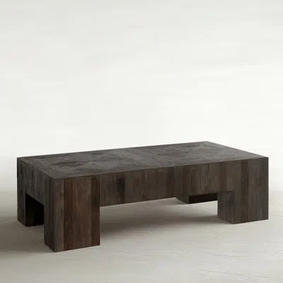 Gabby Robert Solid Wood 4 Legs Coffee Table In Natural Wood;natural Elm