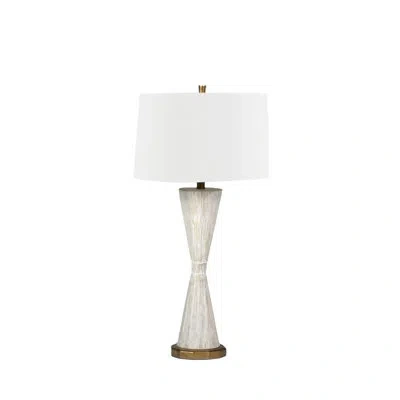 Gabby Roman 32.5" Table Lamp In Distressed White,antique Gold;distressed White,antique Gold