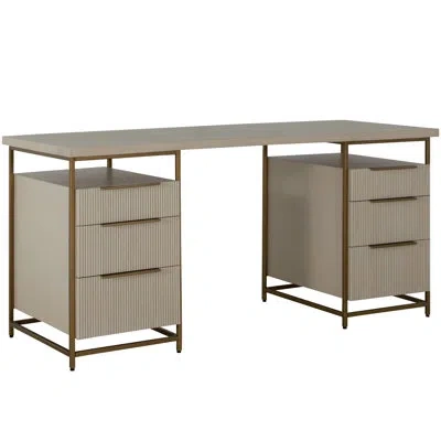 Gabby Rowen Desk In Sesame White