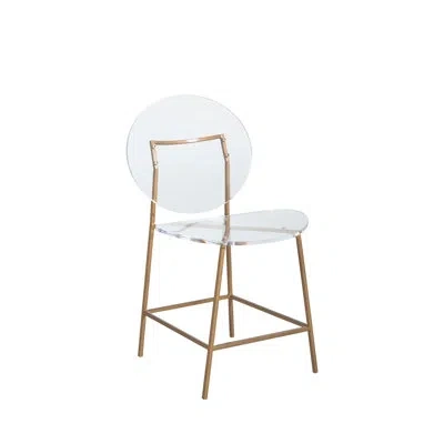 Gabby Sandy Stool In Clear