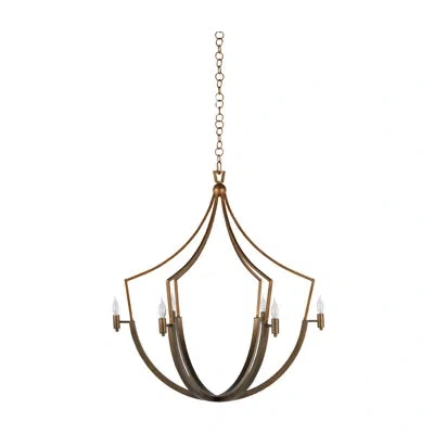 Gabby Skei Chandelier In Aged Brass|clean Antique Gold