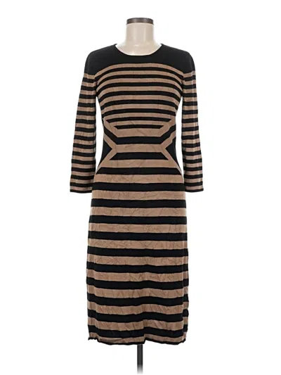 Pre-owned Gabby Skye Casual Dress In Brown