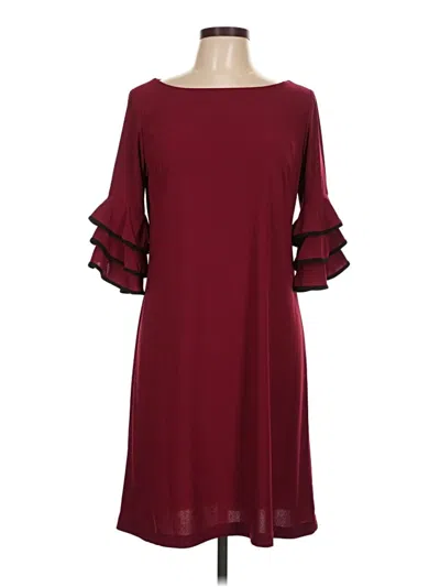 Pre-owned Gabby Skye Casual Dress In Burgundy