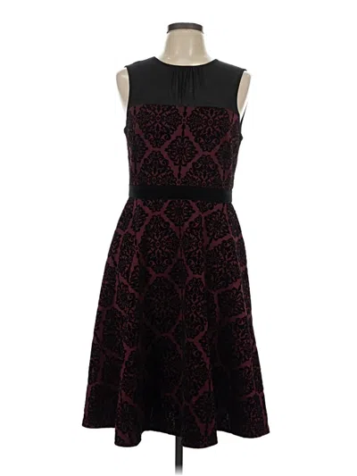Pre-owned Gabby Skye Cocktail Dress In Burgundy