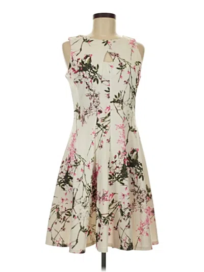 Pre-owned Gabby Skye Cocktail Dress In White