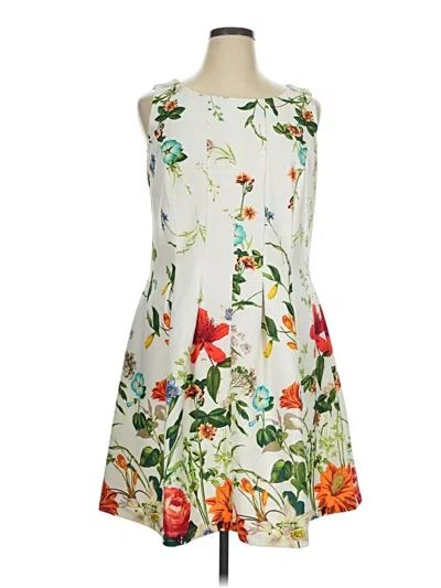 Pre-owned Gabby Skye Cocktail Dress In White