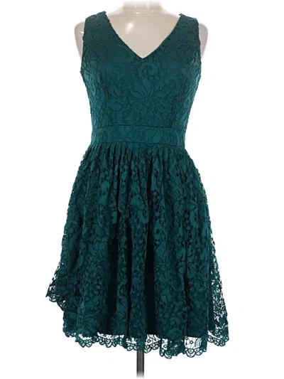 Pre-owned Gabby Skye Formal Skirt In Teal