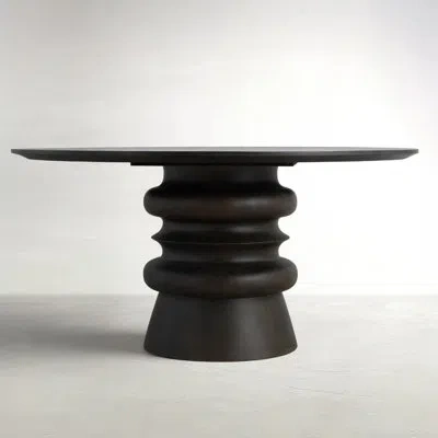 Gabby Teva Dining Table In Cerused Forest Black