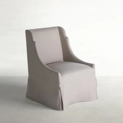 Gabby Whitfield Fabric Wing Back Arm Chair In Ivory Beige In Vintage Gray