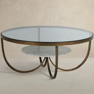 Gabby Wilbur Abstract Coffee Table With Storage In Clear