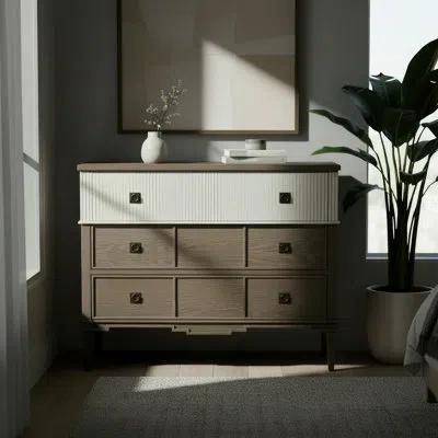 Gabby Winslet 3 Drawer 42" W Solid Wood Chest In Antique Bronze|cerused Natural Gray|sesa