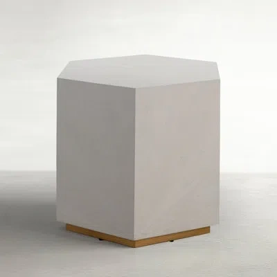 Gabby Winslet End Table In White Wood