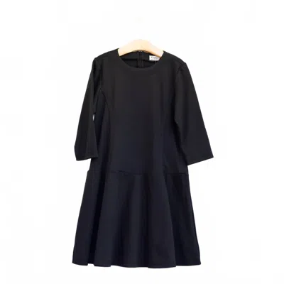 Gabby Women's Ponte Drop Waist Dress In Black