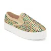 Gabby Women's Rhinestone Sneakers In Gold Multi In Multi