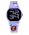 Gabby's Dollhouse Unisex Lilac Silicone Strap Led Touchscreen Watch In Lilac