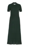 Gabi Amor Knit Midi Dress In English Green Cashmere Silk In Green