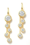 Gabi Rielle 14k Gold Vermeil Cubic Zirconia Drop Earrings In Gold