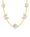 Gabi Rielle 14k Over Silver 10-12mm Mother Of Pearl Stackable Necklace