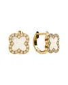 Gabi Rielle 14k Over Silver 10mm Pearl Cz Huggie Earrings